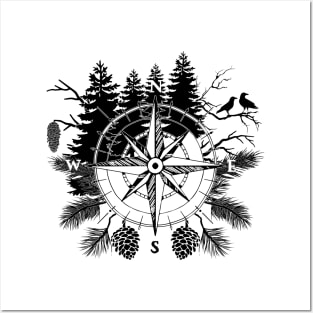 Forest Compass Posters and Art